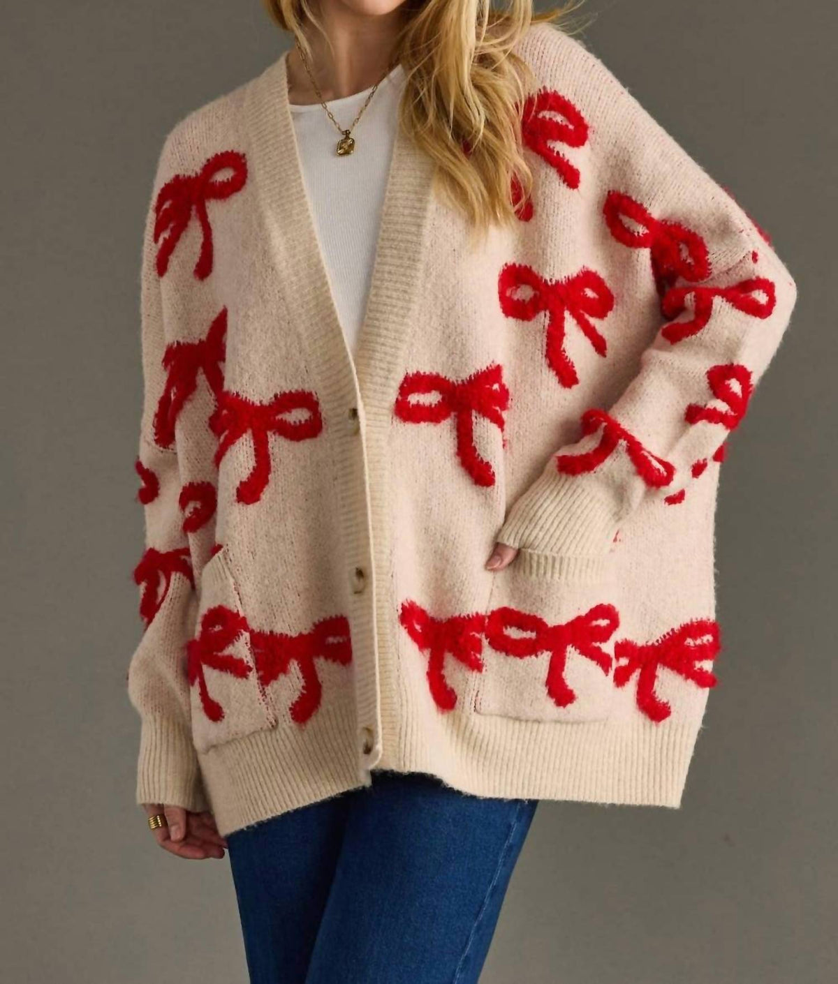 Panache Apparel - Bow Cardigan
