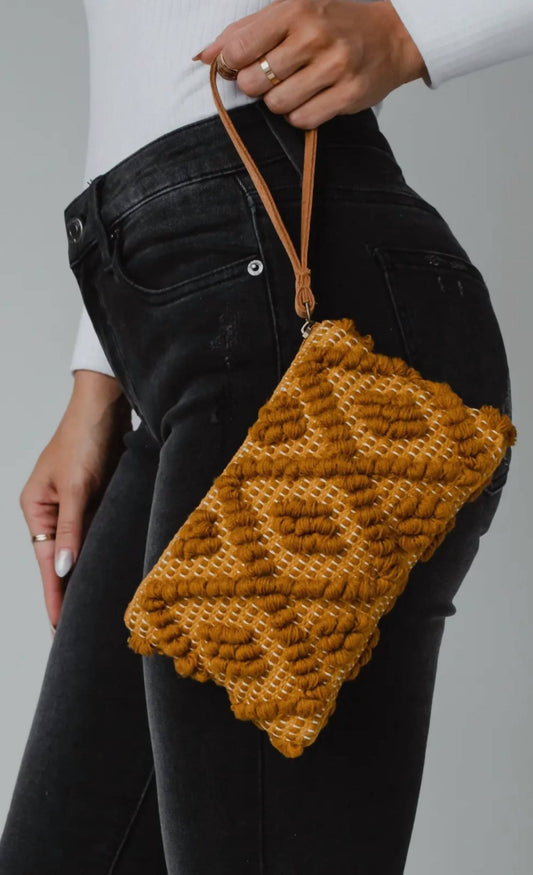 Panache Apparel - Diamond Pattern Wristlet - bags - handbags - money - clips