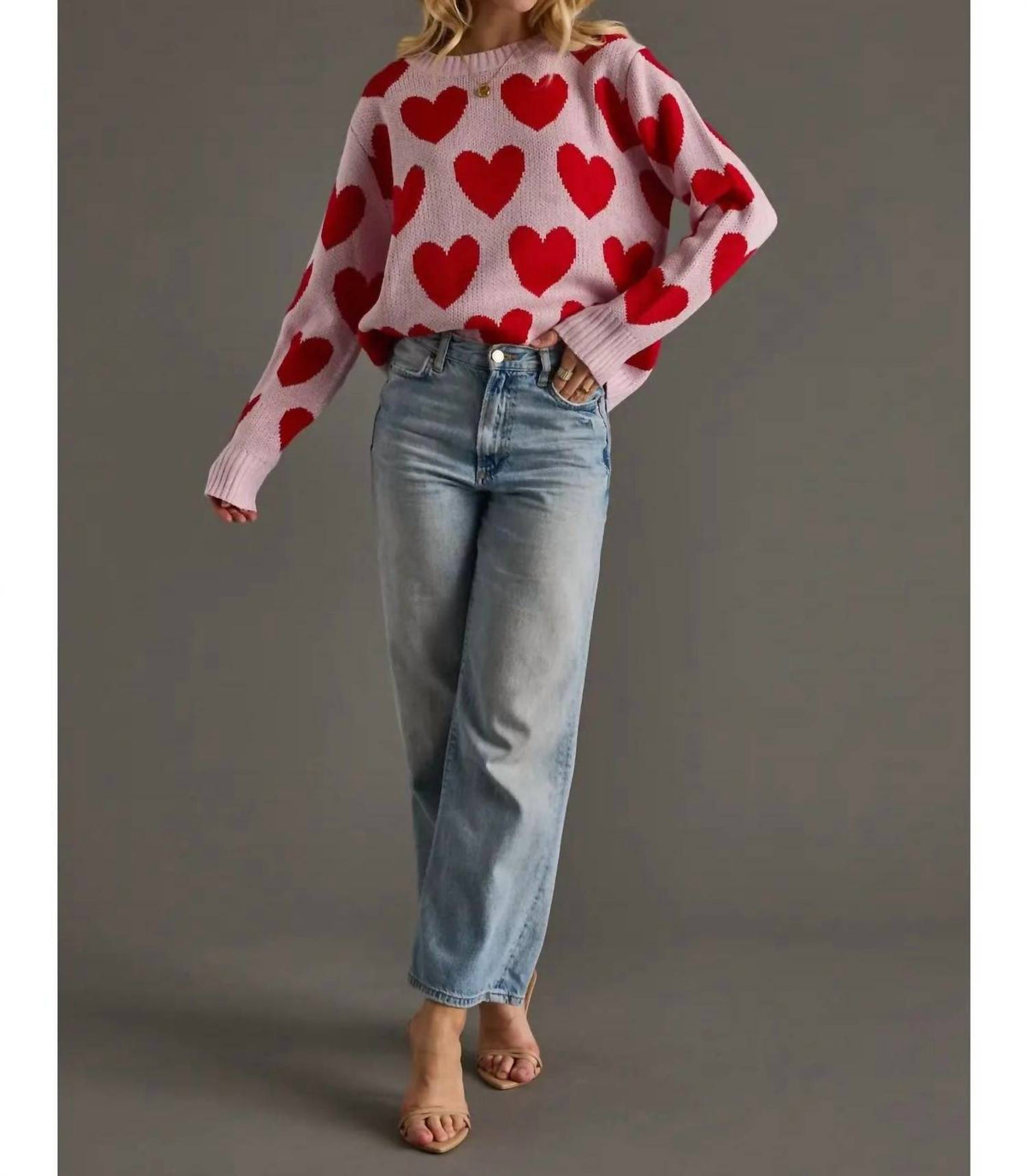Panache Apparel - Heart Pattern Sweater