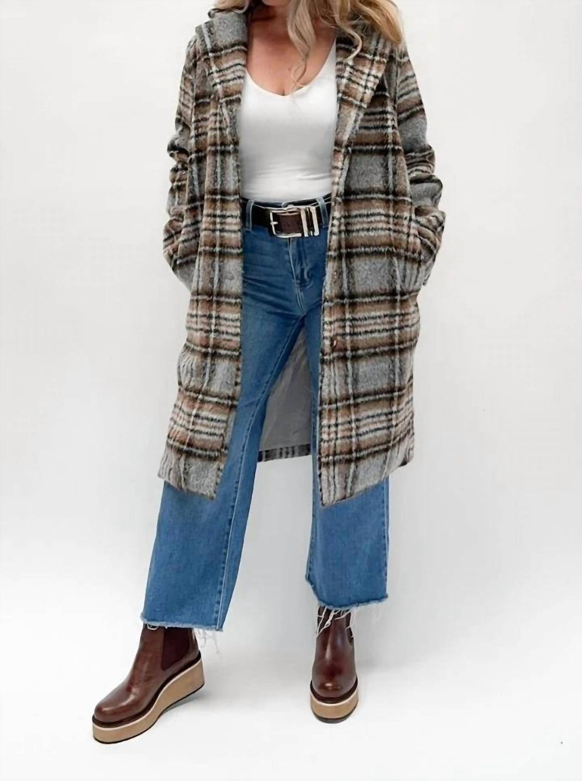 Panache Apparel - The Plaid Coat