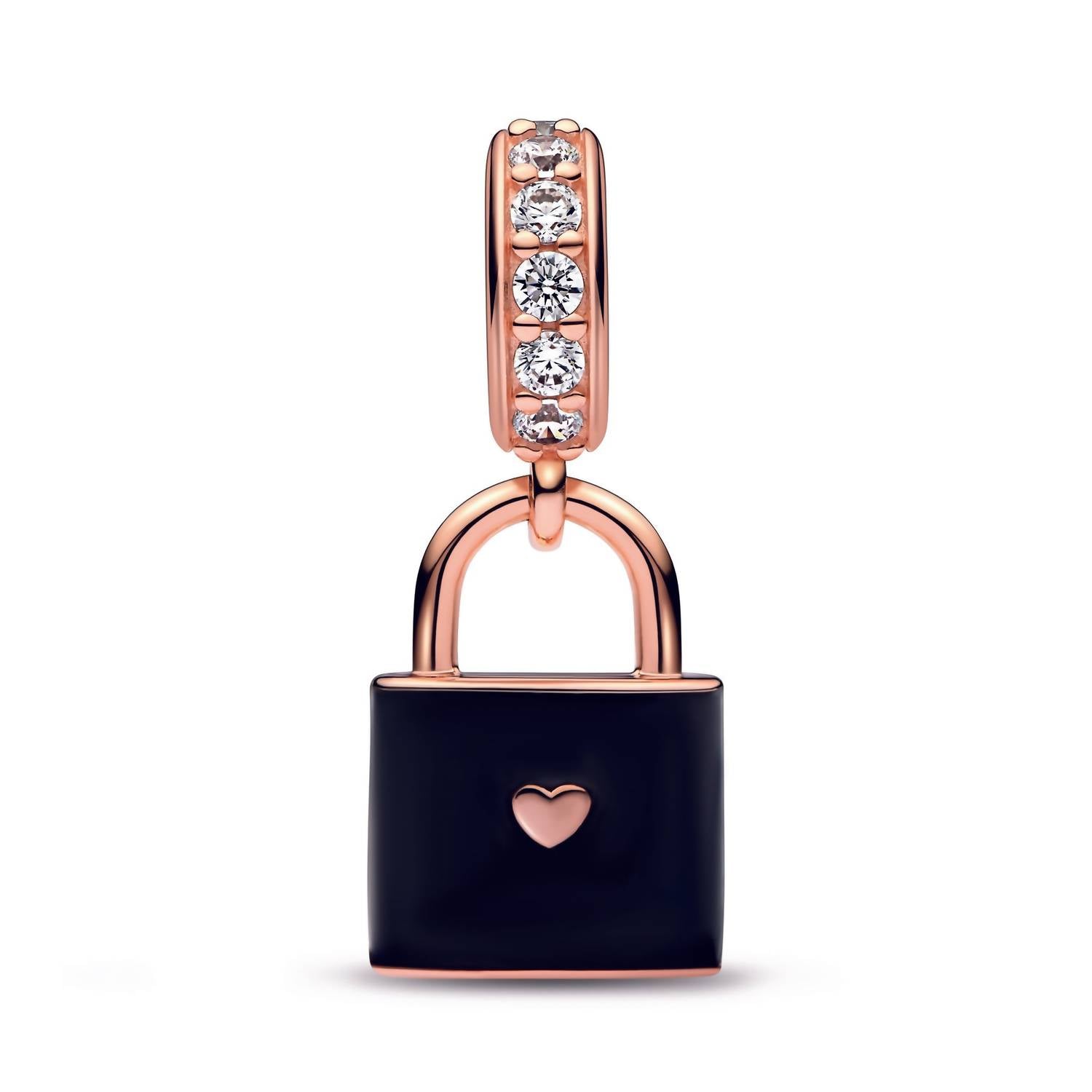 Pandora - Love Padlock Dangle Charm - bracelets - gold - jewelry