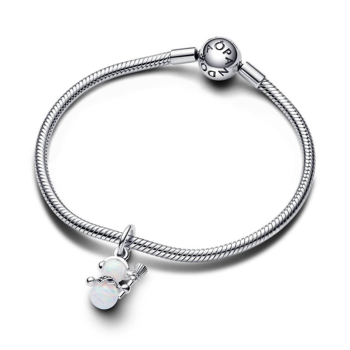 Pandora - Opalescent Snowman Dangle Charm