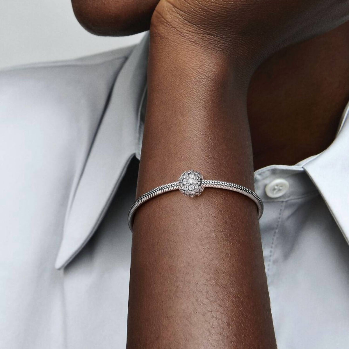 Pandora - Women's Sparkling Pavé Round Charm