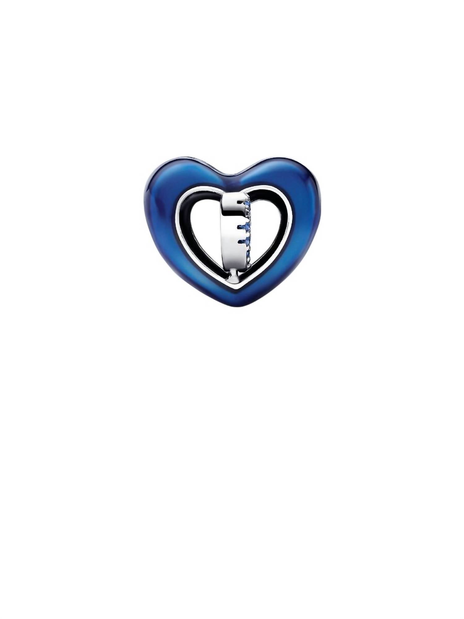 Pandora - Spinning Heart Charm With Nig - blue - bracelets - jewelry