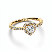 Pandora - Women's Heart Elevated Ring