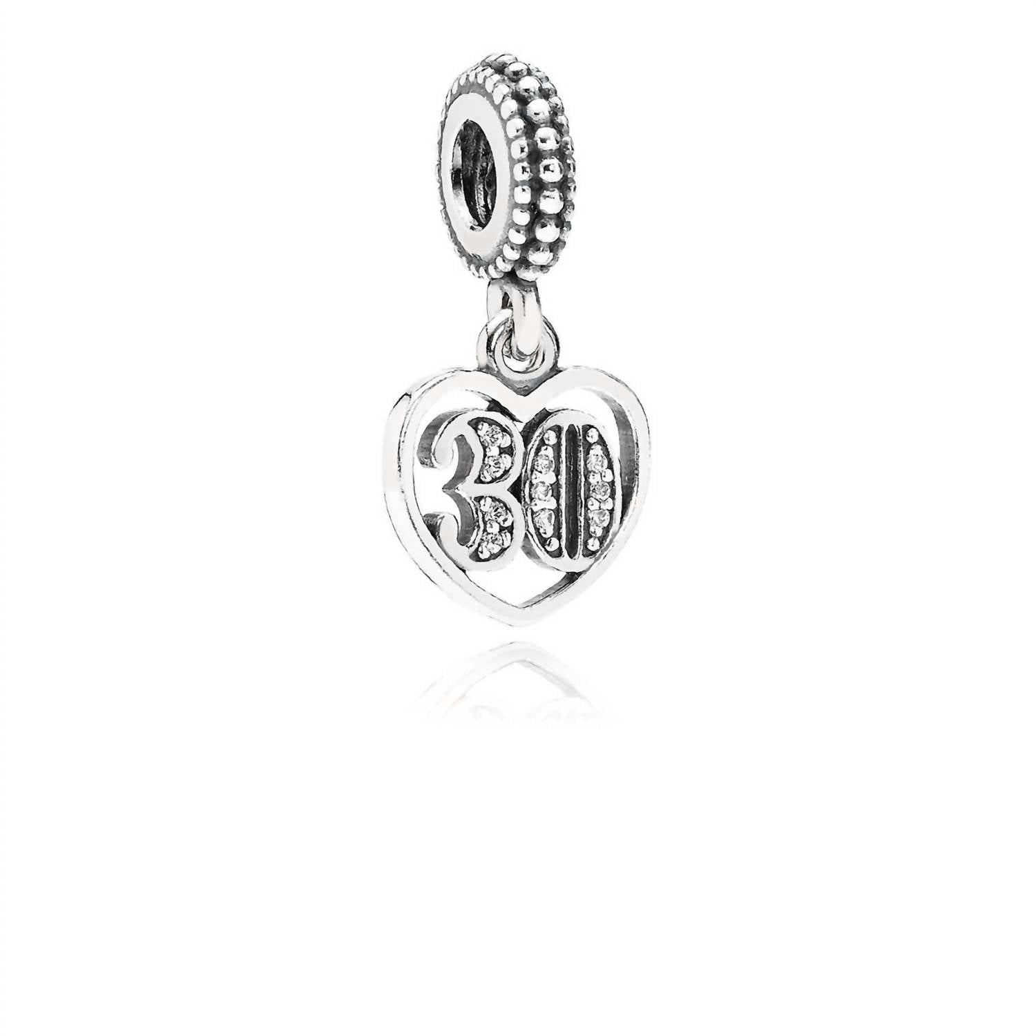 Pandora - Women's 30 Years Of Love Dangle Charm - bracelets - jewelry - silver