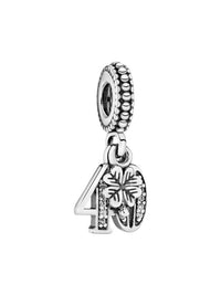 Pandora - Women's 40 Years Of Love Cz Charm - bracelets - jewelry - silver