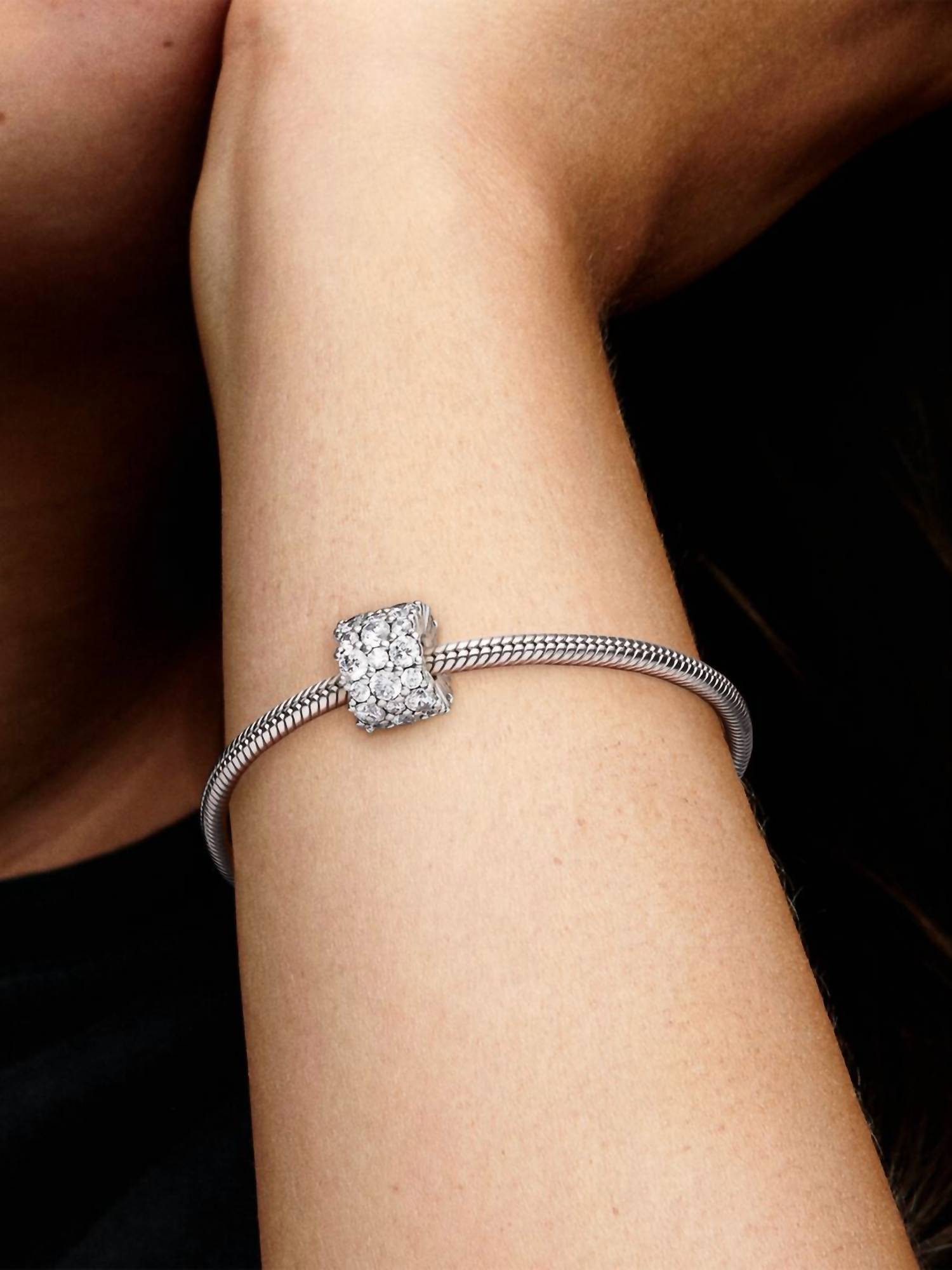 Pandora - Women's Clear Sparkle Charm - bracelets - jewelry - silver