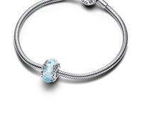 Pandora - Women's Disney Cinderella Murano Glass Charm - blue - bracelets - jewelry