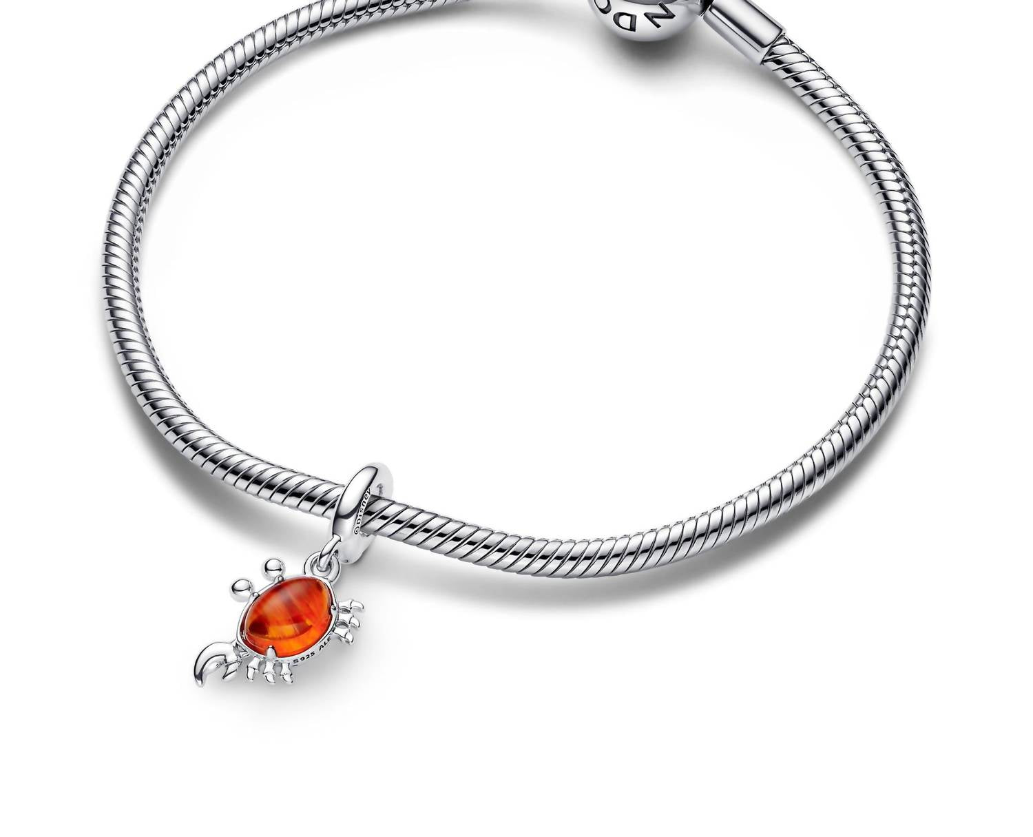 Pandora - Women's Disney Little Mermaid Sebastian Crab Dangle Charm - bracelets - jewelry - orange