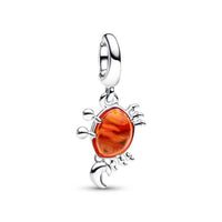 Pandora - Women's Disney Little Mermaid Sebastian Crab Dangle Charm - bracelets - jewelry - orange