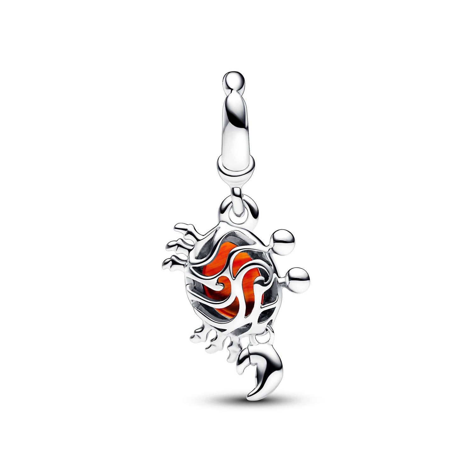 Pandora - Women's Disney Little Mermaid Sebastian Crab Dangle Charm - bracelets - jewelry - orange