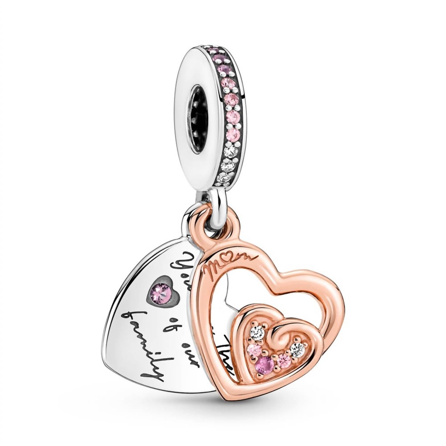 Pandora - Women's Entwined Infinite Hearts Double Dangle Charm - bracelets - jewelry - silver