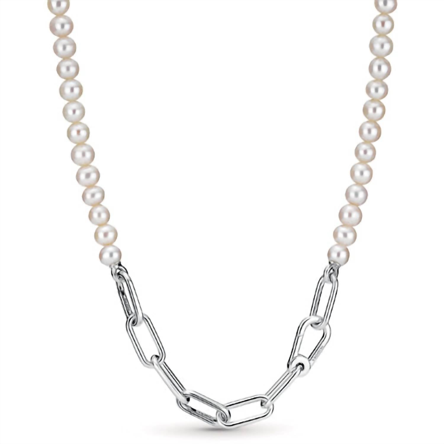 Pandora - Women's Me Pearl Necklace - jewelry - necklaces - silver