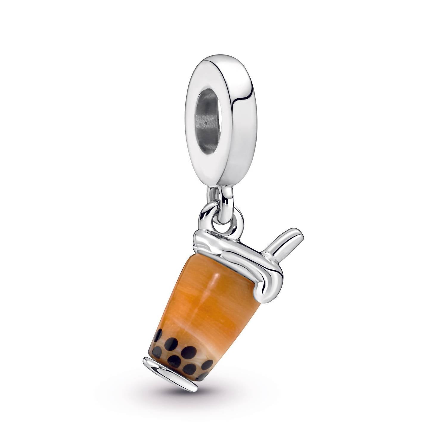 Pandora - Women's Murano Glass Bubble Tea Dangle Charm - bracelets - jewelry - silver