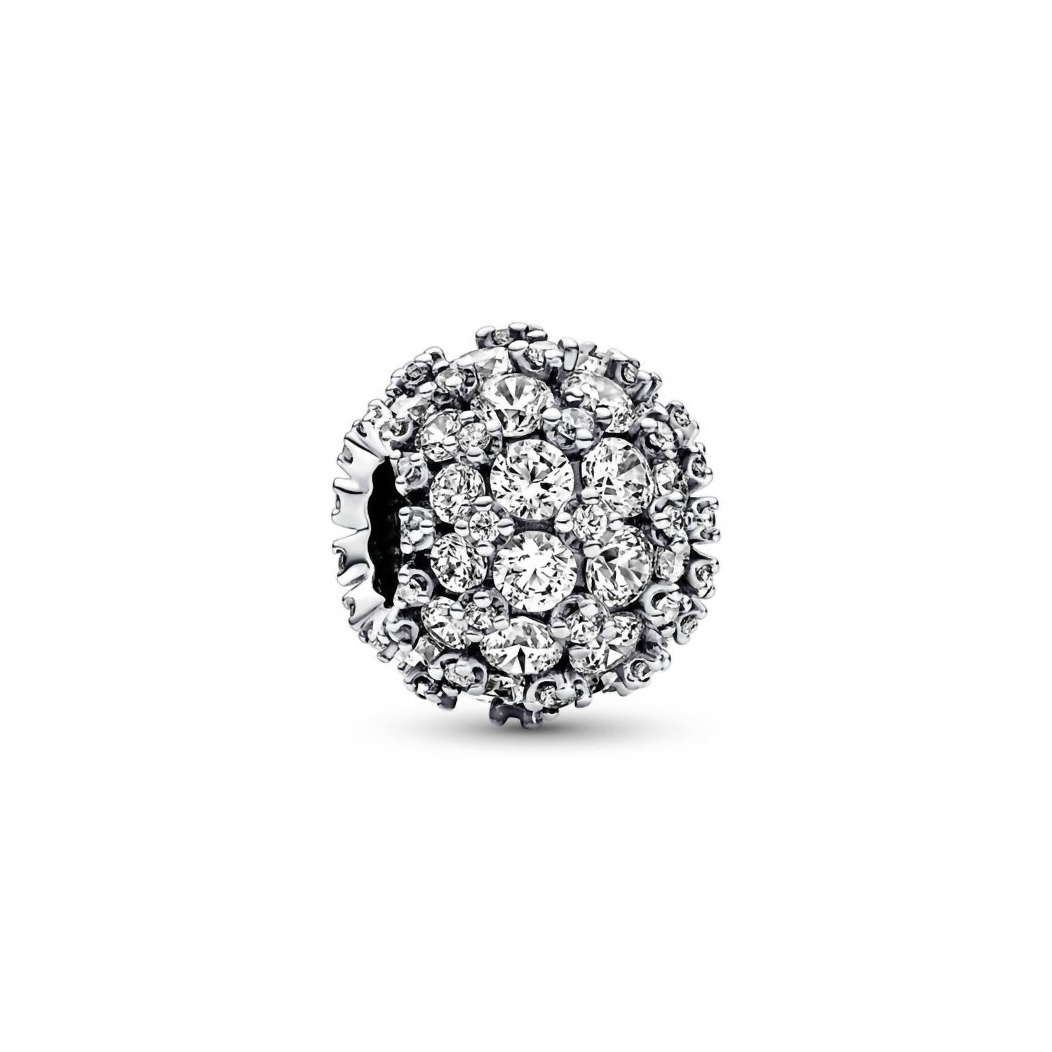 Pandora - Women's Sparkling Pavé Round Charm - bracelets - jewelry - silver