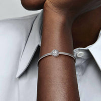 Pandora - Women's Sparkling Pavé Round Charm - bracelets - jewelry - silver