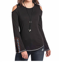 Panhandle - Long Sleeve Cold Shoulder Shirt