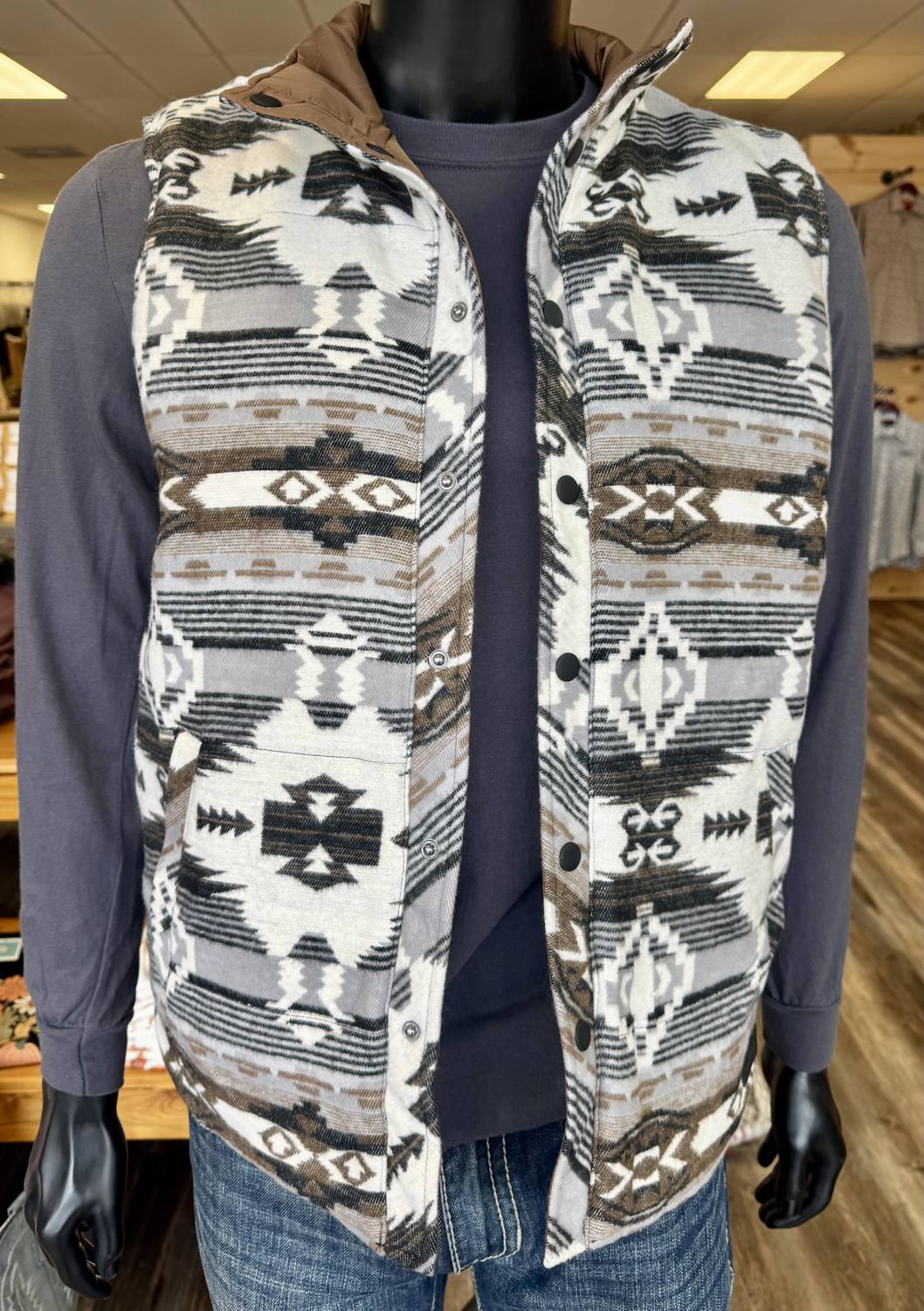 Panhandle - Men's Aztec Reversible Vest