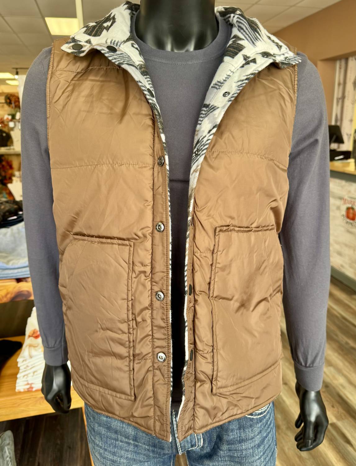 Panhandle - Men's Aztec Reversible Vest