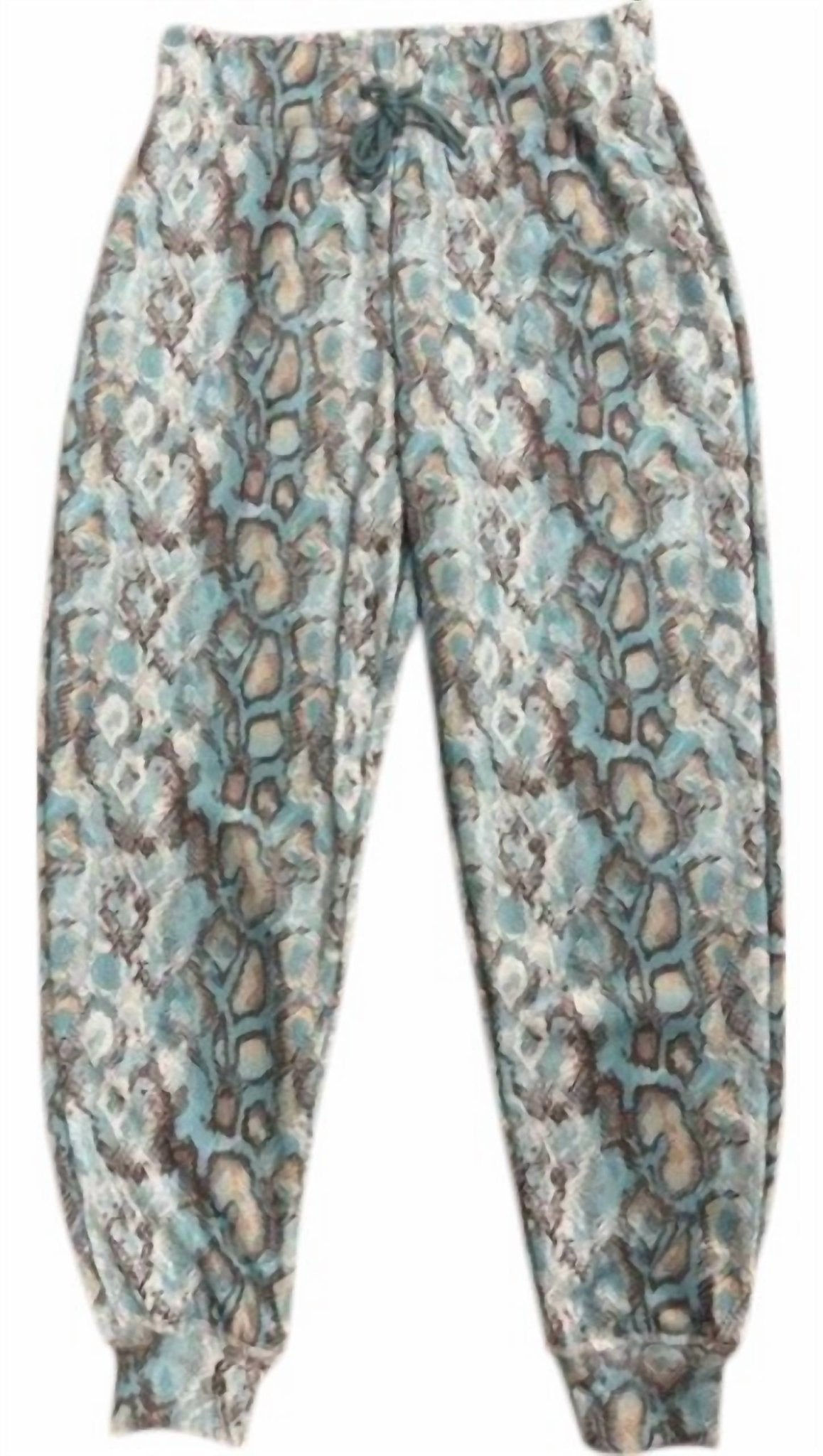 Panhandle - Women's Rock & Roll Cowgirl Range Athletic Jogger Pants - animal - blue - clothing