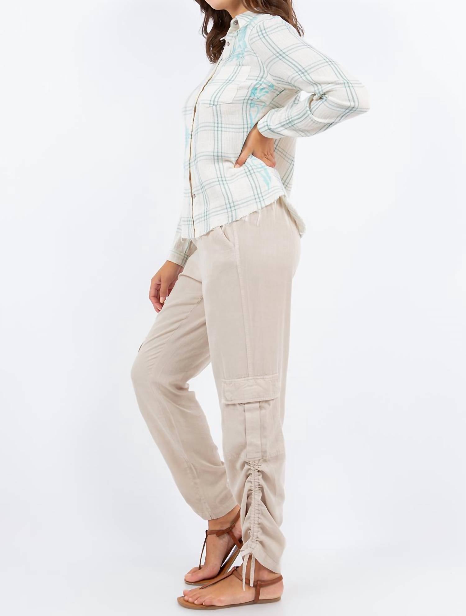 Paparazzi - Double Face Embroidered Plaid Shirt - blue - button - down - shirts - clothing