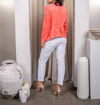 Paparazzi - Faux Suede Drape Front Jacket - blazers - clothing - directbrandpartner