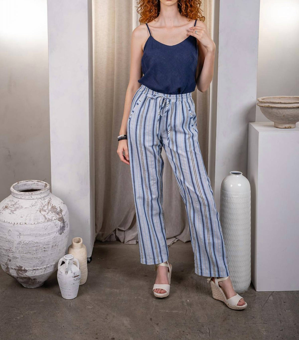 Paparazzi - Linen Blend Solid Cami Tank Top