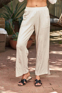 Paparazzi - Linen Side Slit Pants