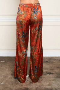 Paparazzi - Satin Print Pull On Pant