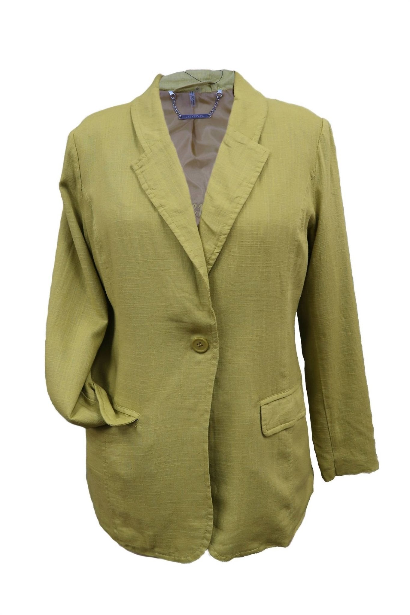 Paparazzi - Women's Linen Blend Classic Lined Blazer - blazers - clothing - directbrandpartner