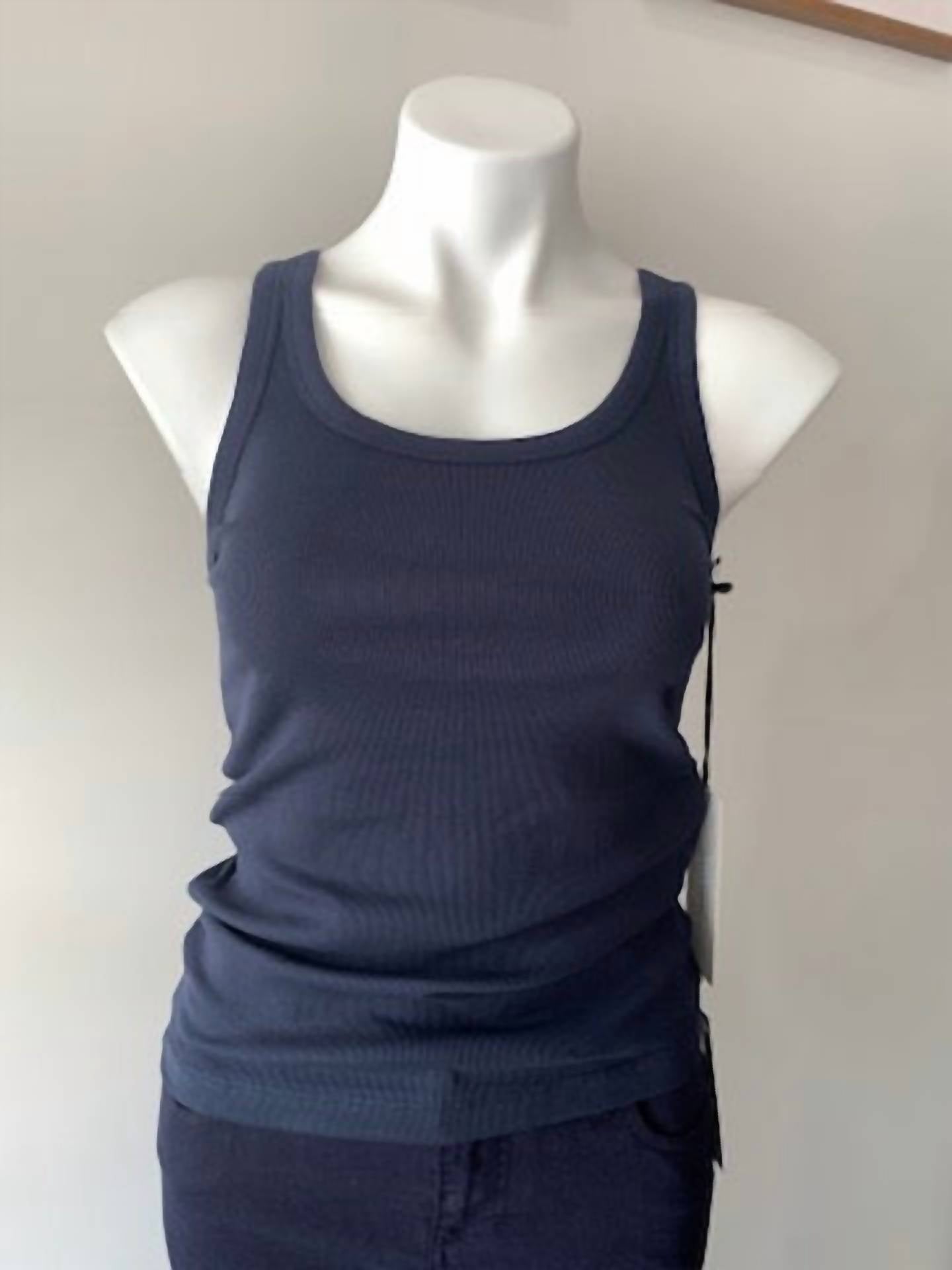 Paper Label - Mara Tank Top - blue - clothing - cotton - blend