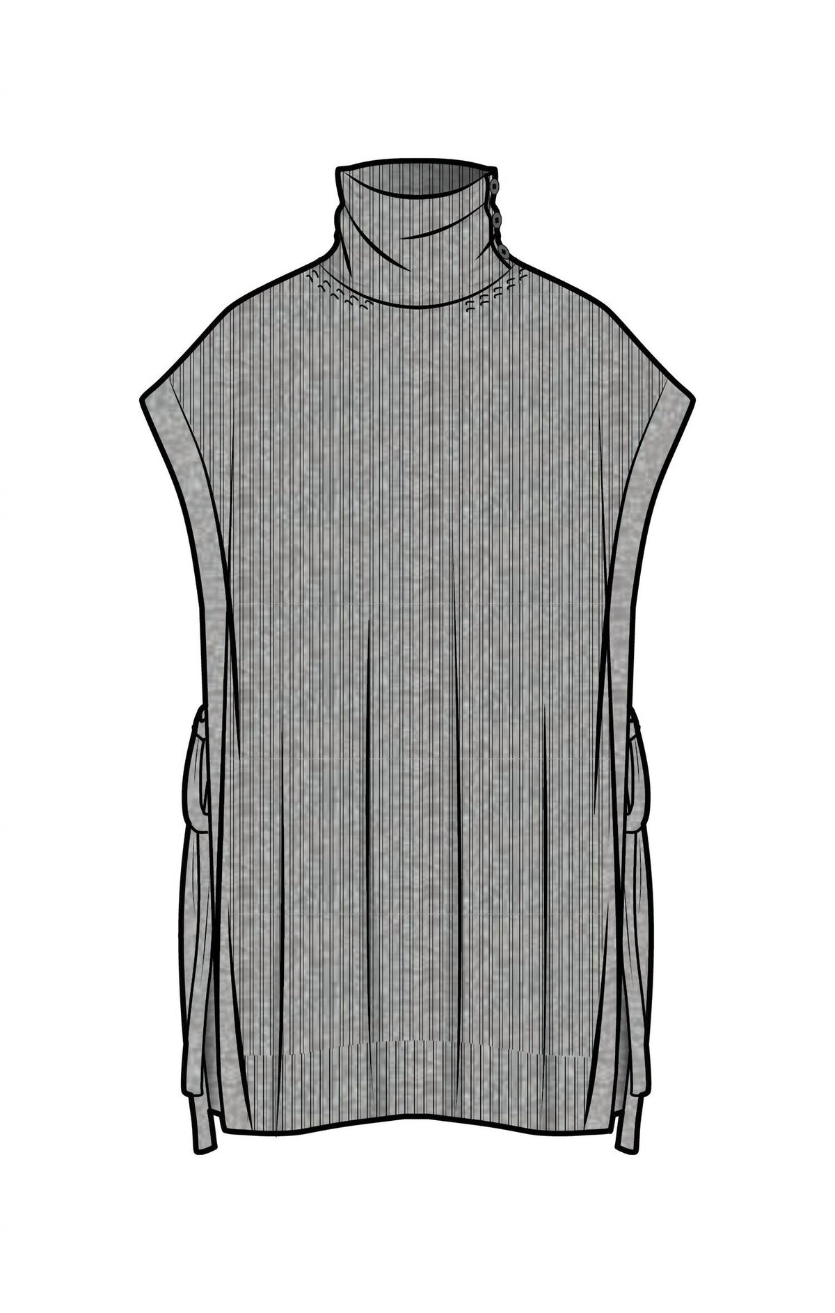 Paper Label - Ophelia Turtle Neck Poncho Sweater