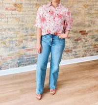Papillon - Carrie Balloon Sleeve Top - blouses - clothing - floral