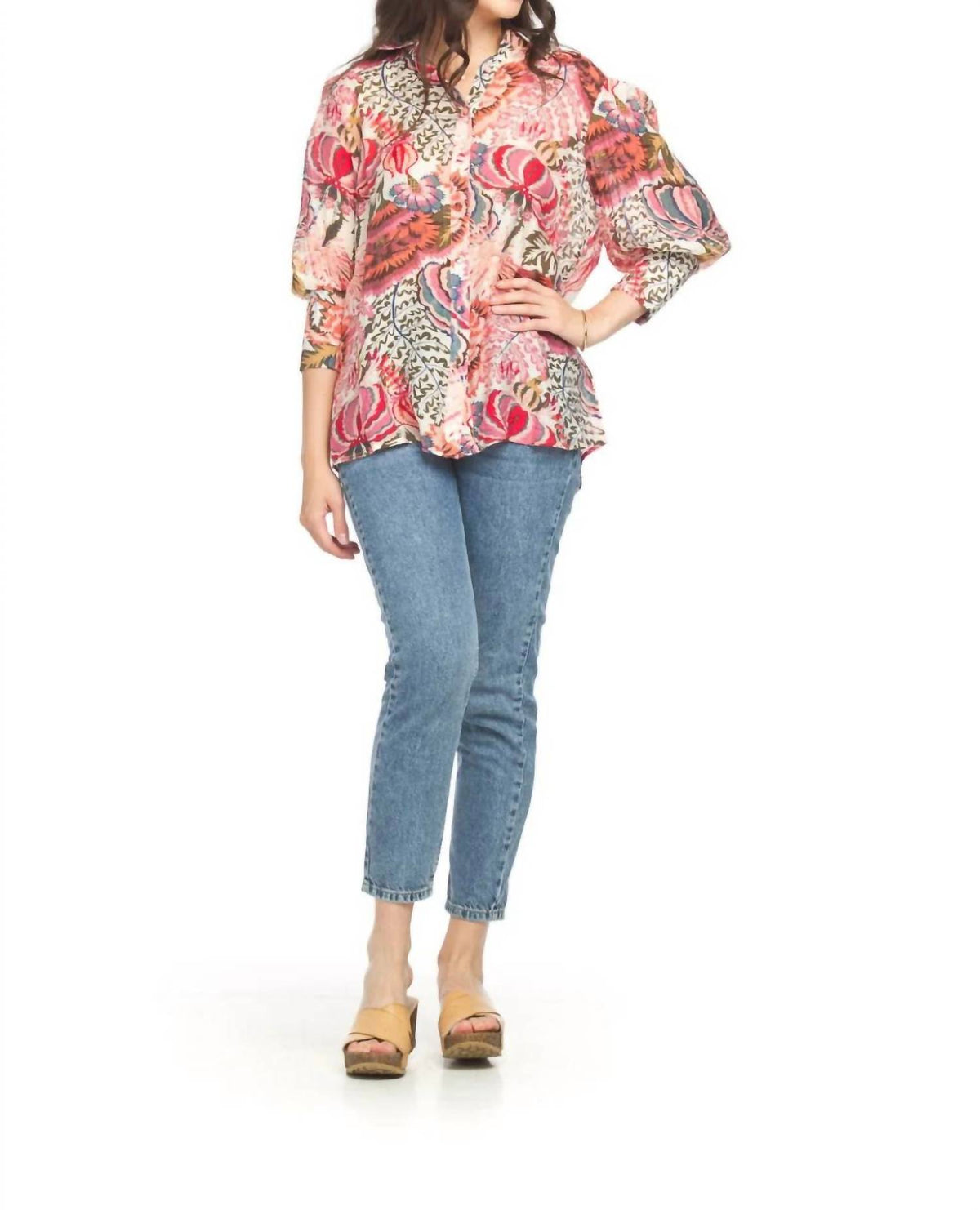 Papillon - Collated Button Front Blouse