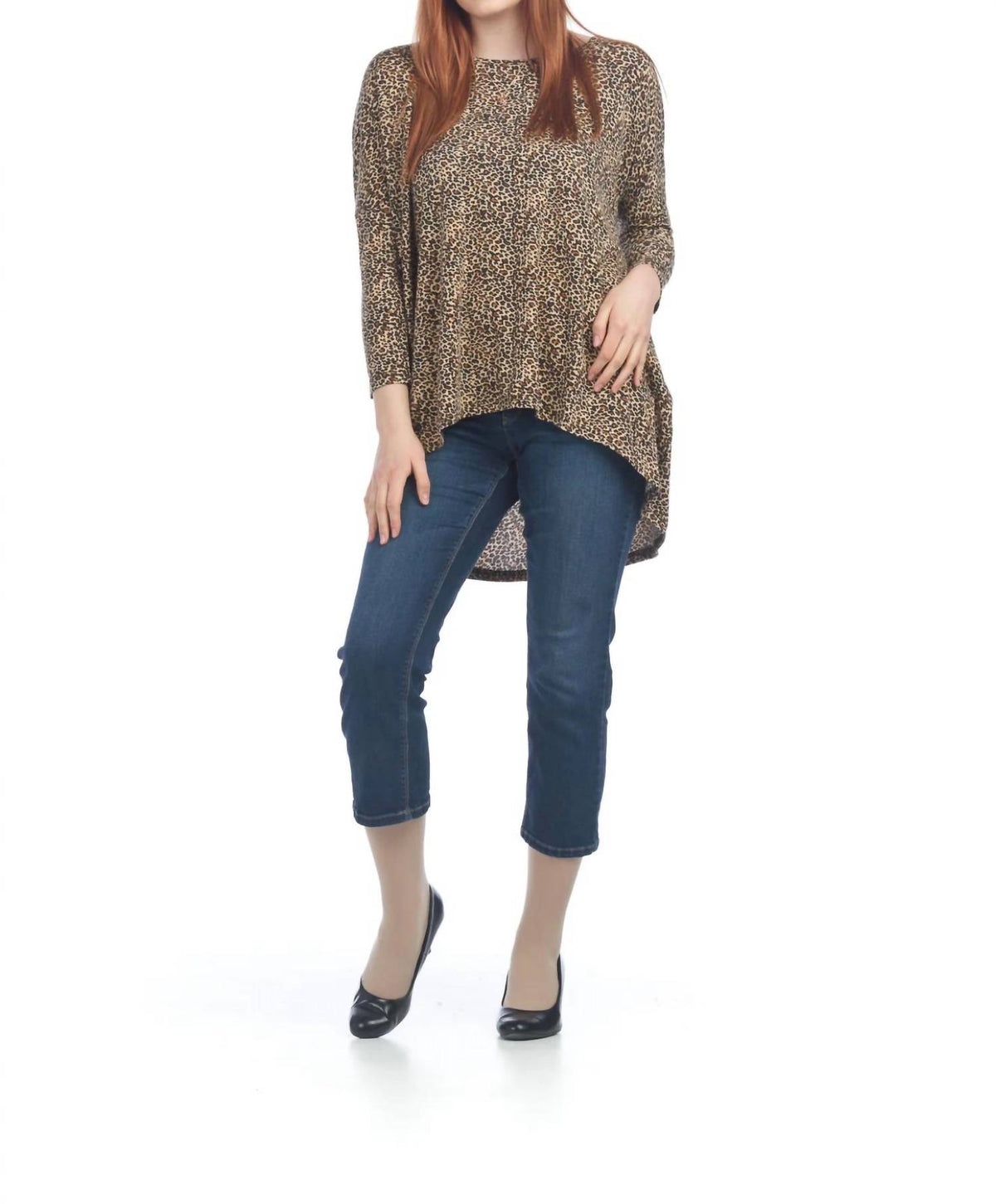 Papillon - Ditsy Leopard High Low Sweater