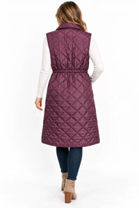Papillon - Drawstring Waist Puffer Long Vest