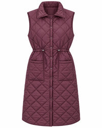 Papillon - Drawstring Waist Puffer Long Vest