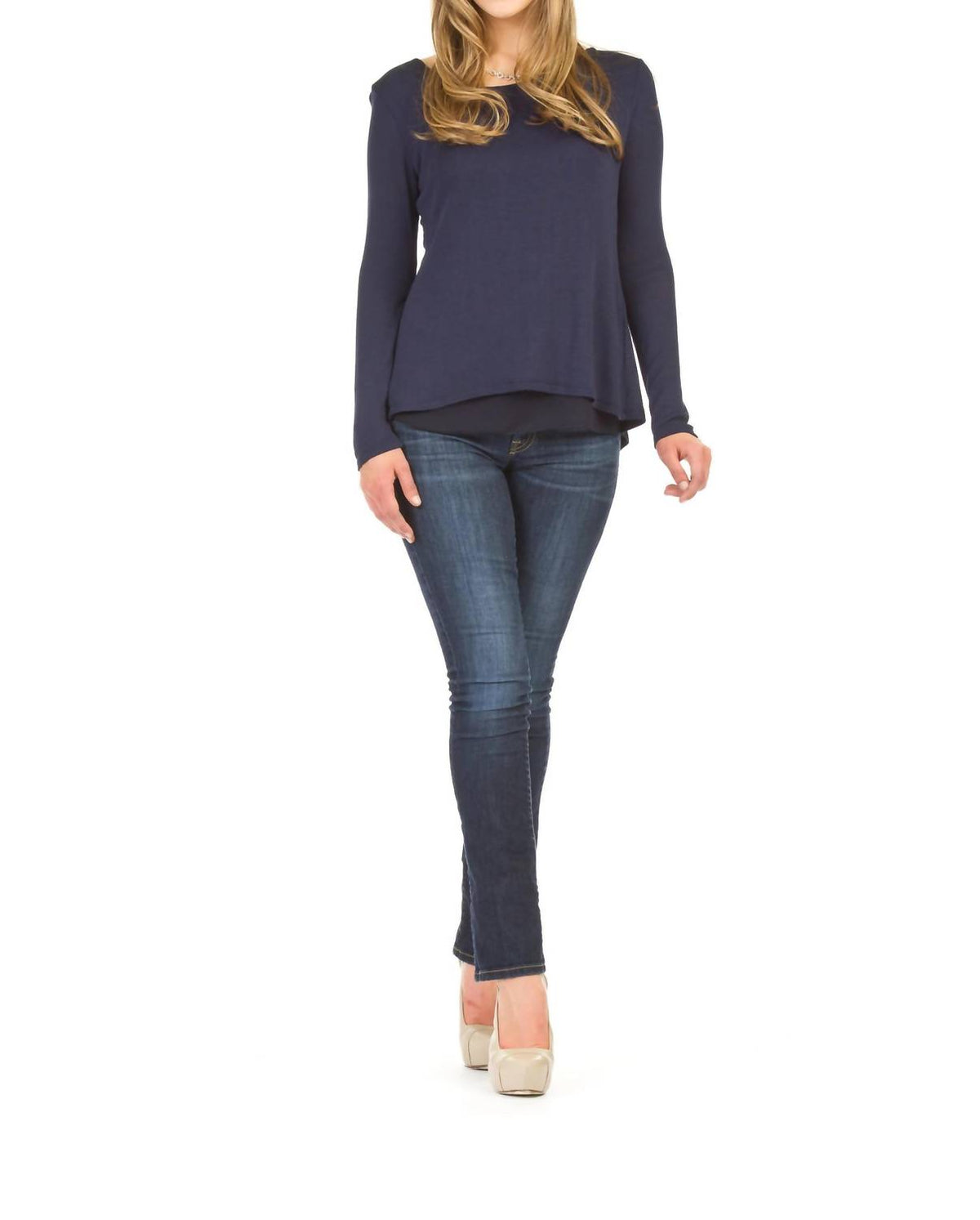 Papillon - Georgette Lined Sweater With Split Back And Bow