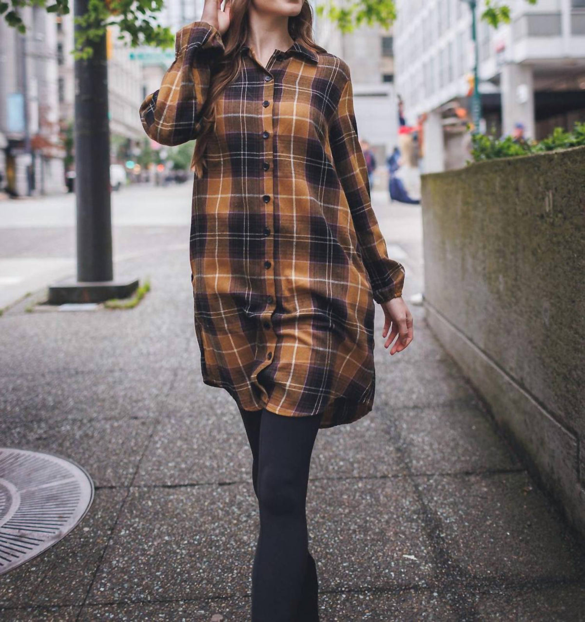 Papillon - Women's Grady Plaid Shirtdress
