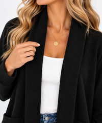 Papillon - Lapel Coatigan With Pockets