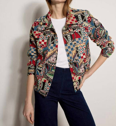 Papillon - Playing Card Short Tapestry Jacket