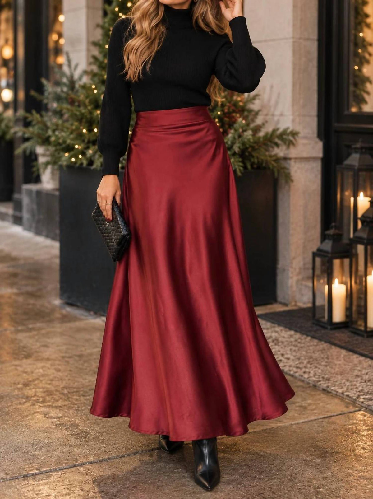 Papillon - Satin Maxi Skirt