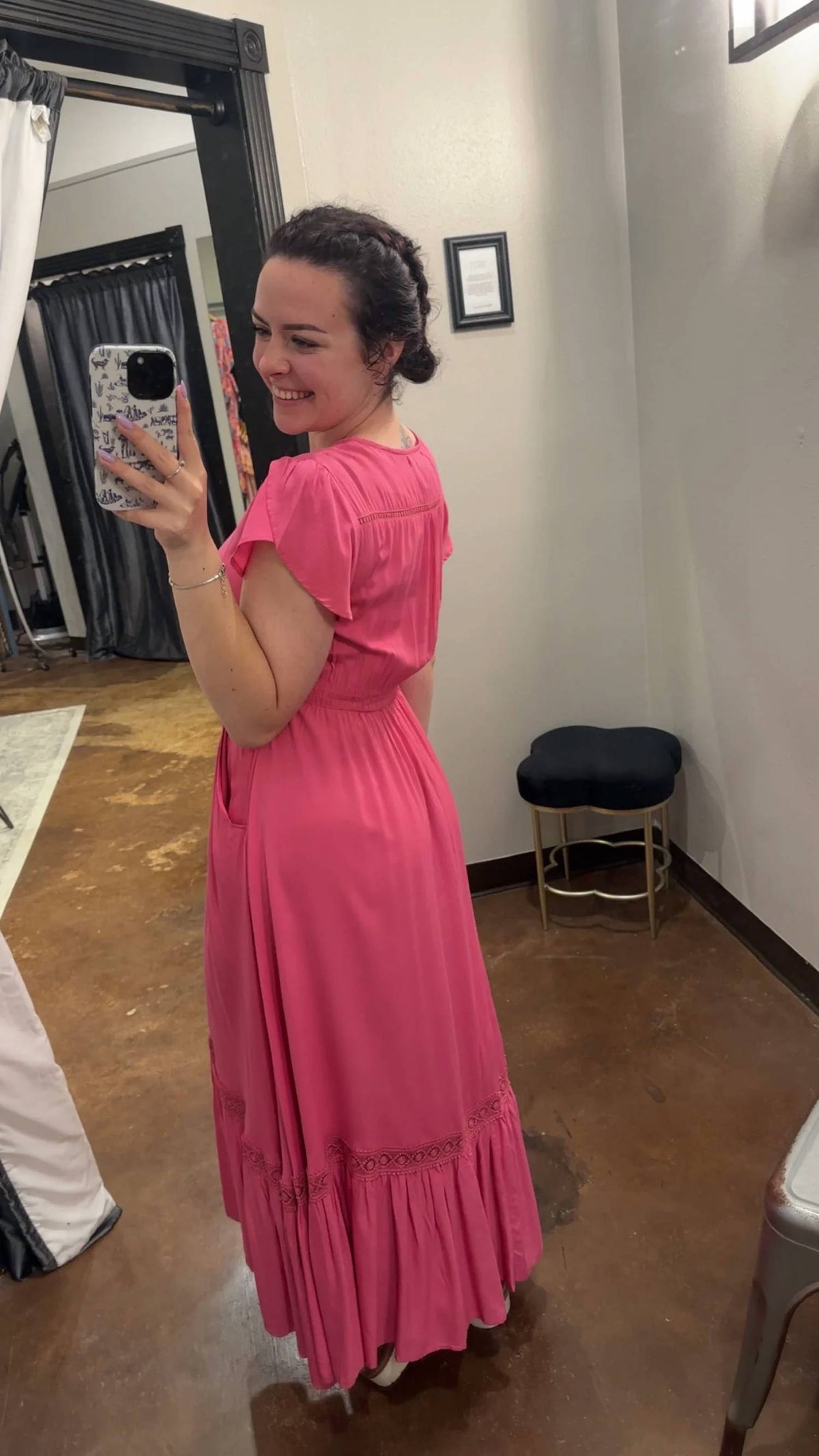 Papillon - Solid Lace Inset Maxi Dress
