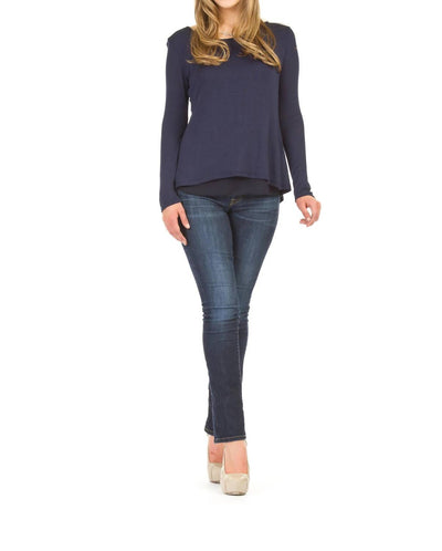 Papillon - Split Back And Bow Georgette Lined Sweater