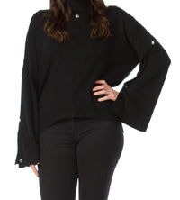 Papillon - Turtle Neck Sweater With Split Sleeves
