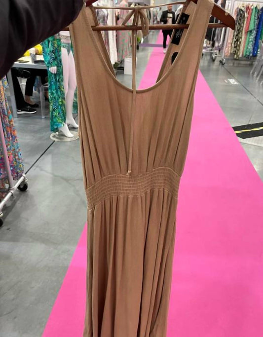 Papillon - Women's Midi Tank Dress - brown - clothing - dresses