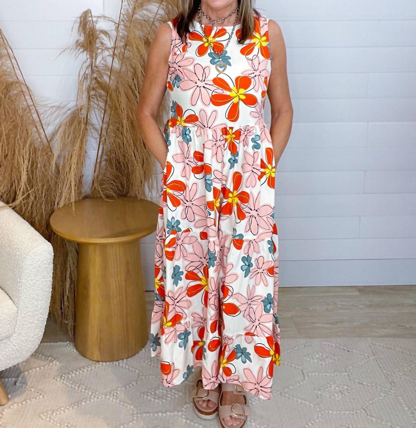 Papillon - Women's Tiered Dress - clothing - dresses - floral