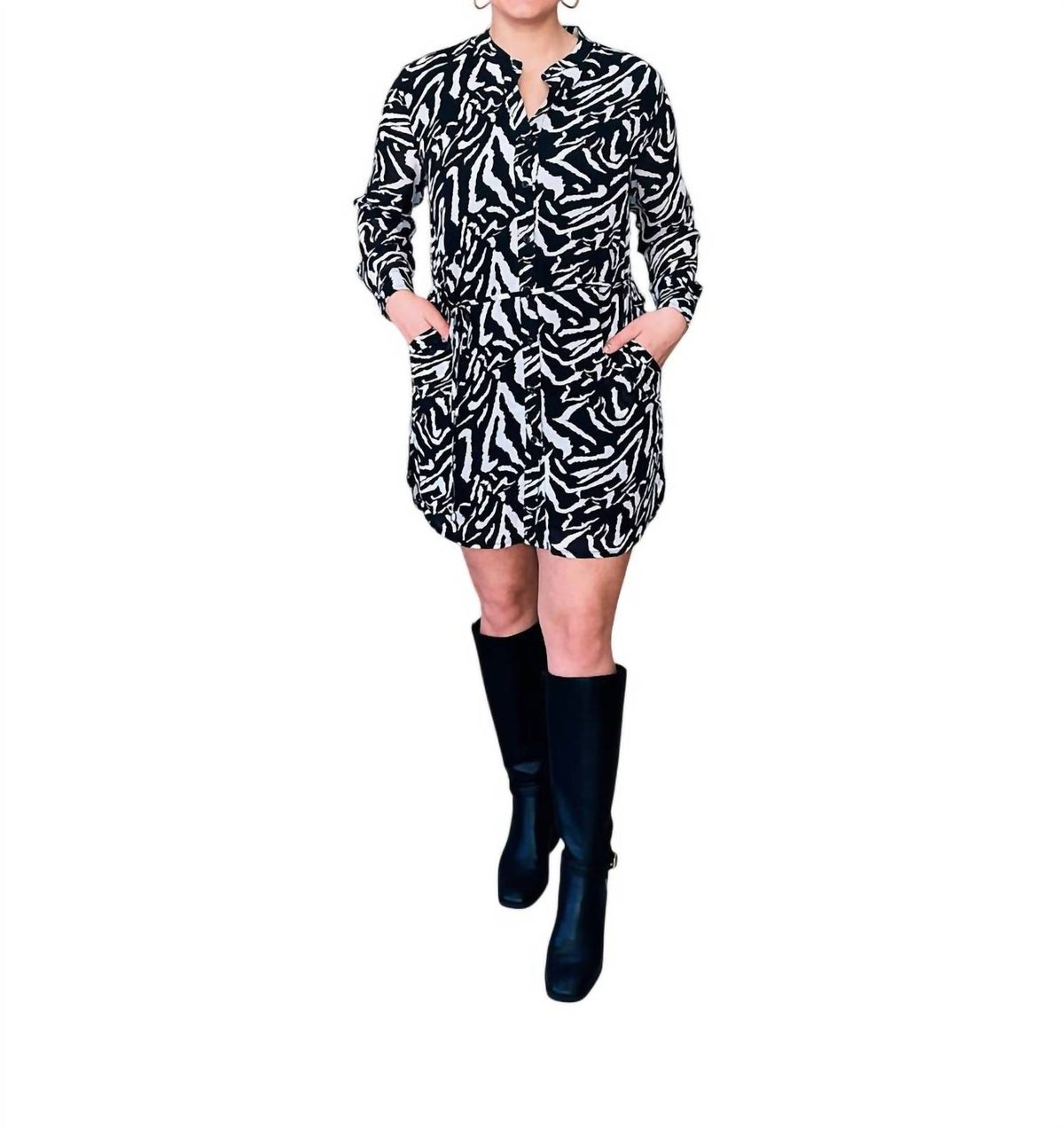 Papillon - Zebra Front Shirt Dress