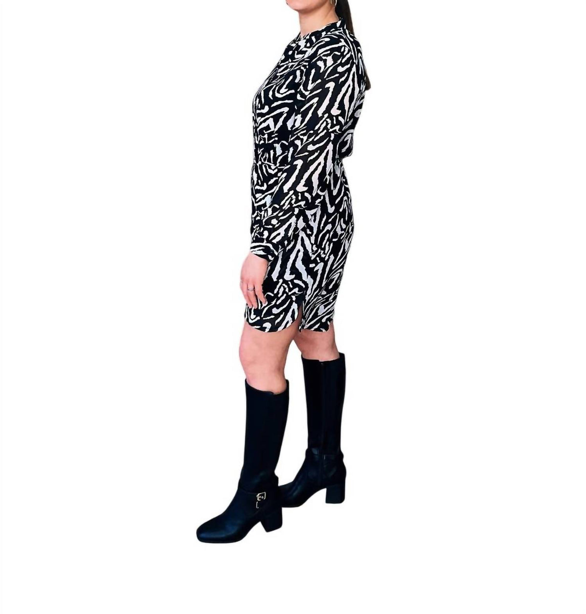 Papillon - Zebra Front Shirt Dress